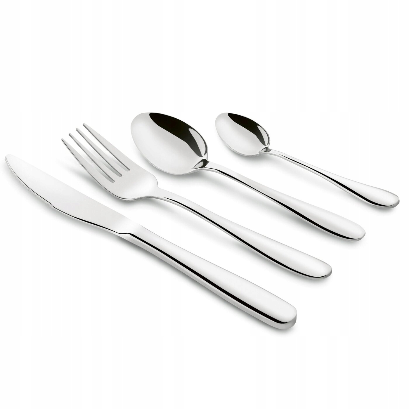 KLASYCZNY ZESTAW SZTUĆCÓW 6os stal nierdzewna sztućce DO ZMYWARKI 24el Wykończenie połysk