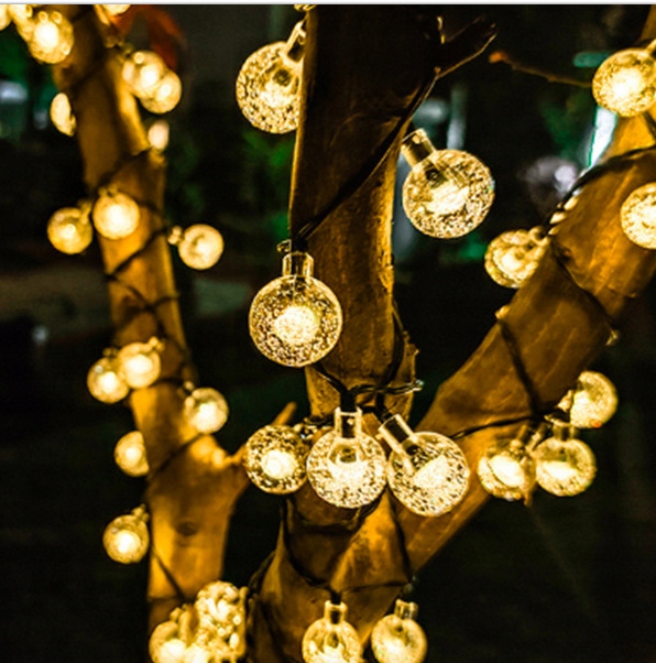 GIRLANDA ŁAŃCUCH ŚWIETLNY LAMPKI SOLARNE OGRODOWE 50 LED 7M CIEPŁE ŚWIATŁO Seria G50CB