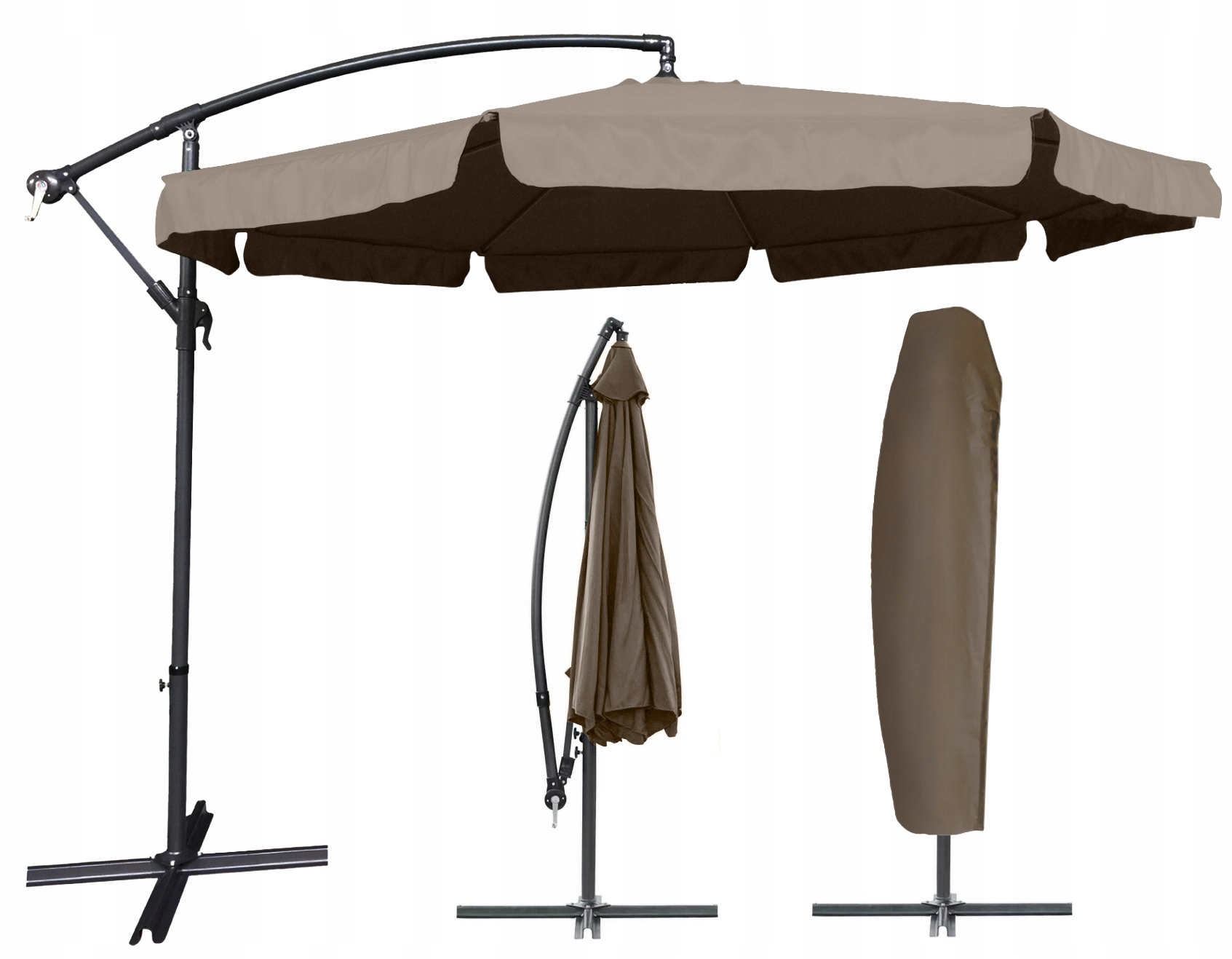 

Duży Składany Regulowany Parasol Ogrodowy 300cm