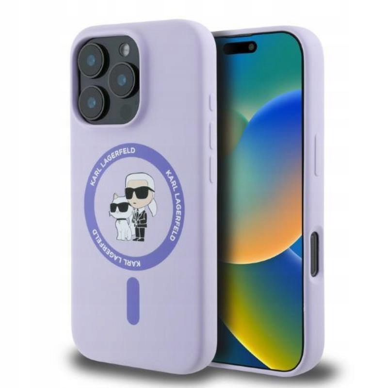 Karl Lagerfeld Silikonový obal Karl & Choupette Ring MagSafe pro iPhone 16 Pro