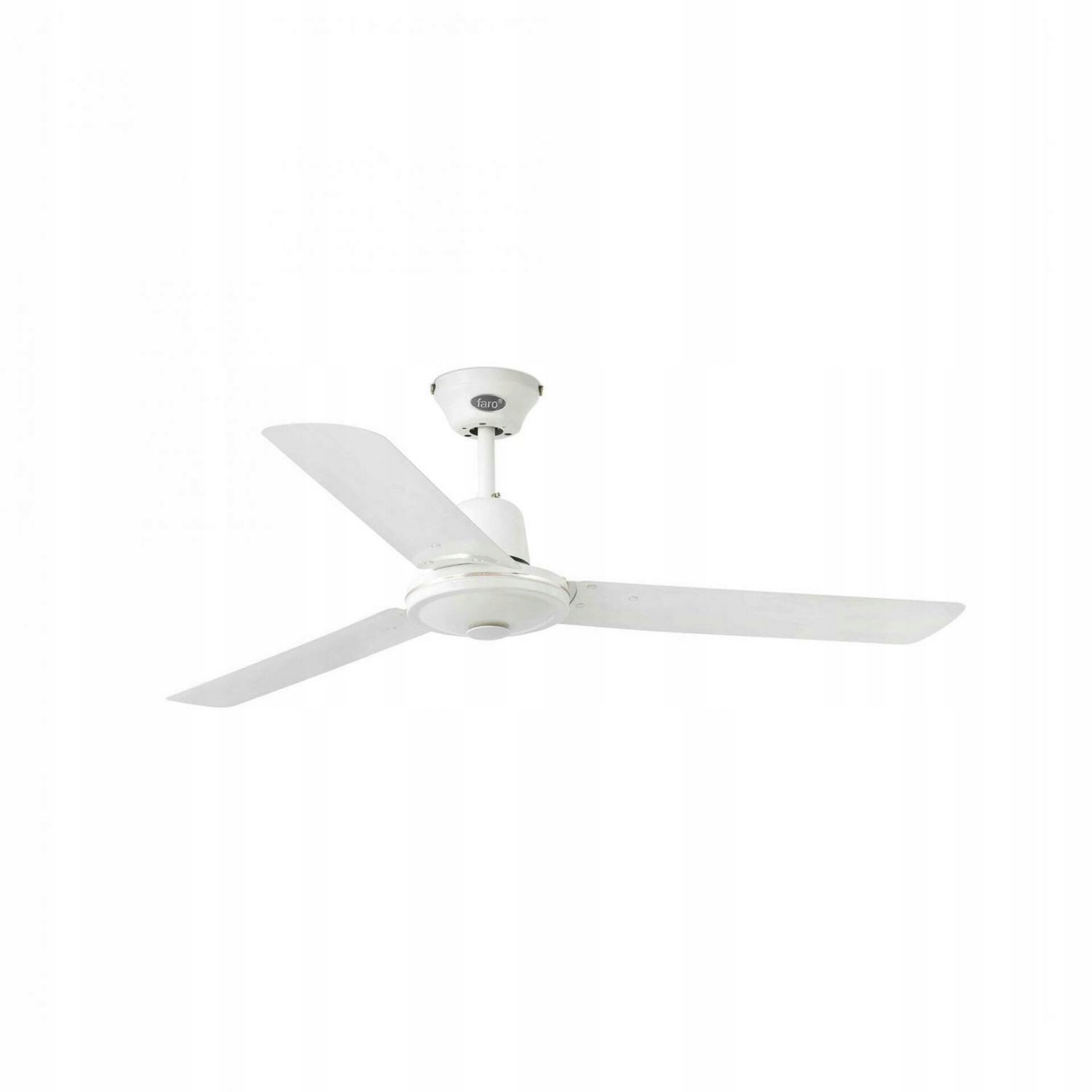 Stropný ventilátor Faro Eco Indus M, matne biely, 3 rýchlosti, kovový, 13-17