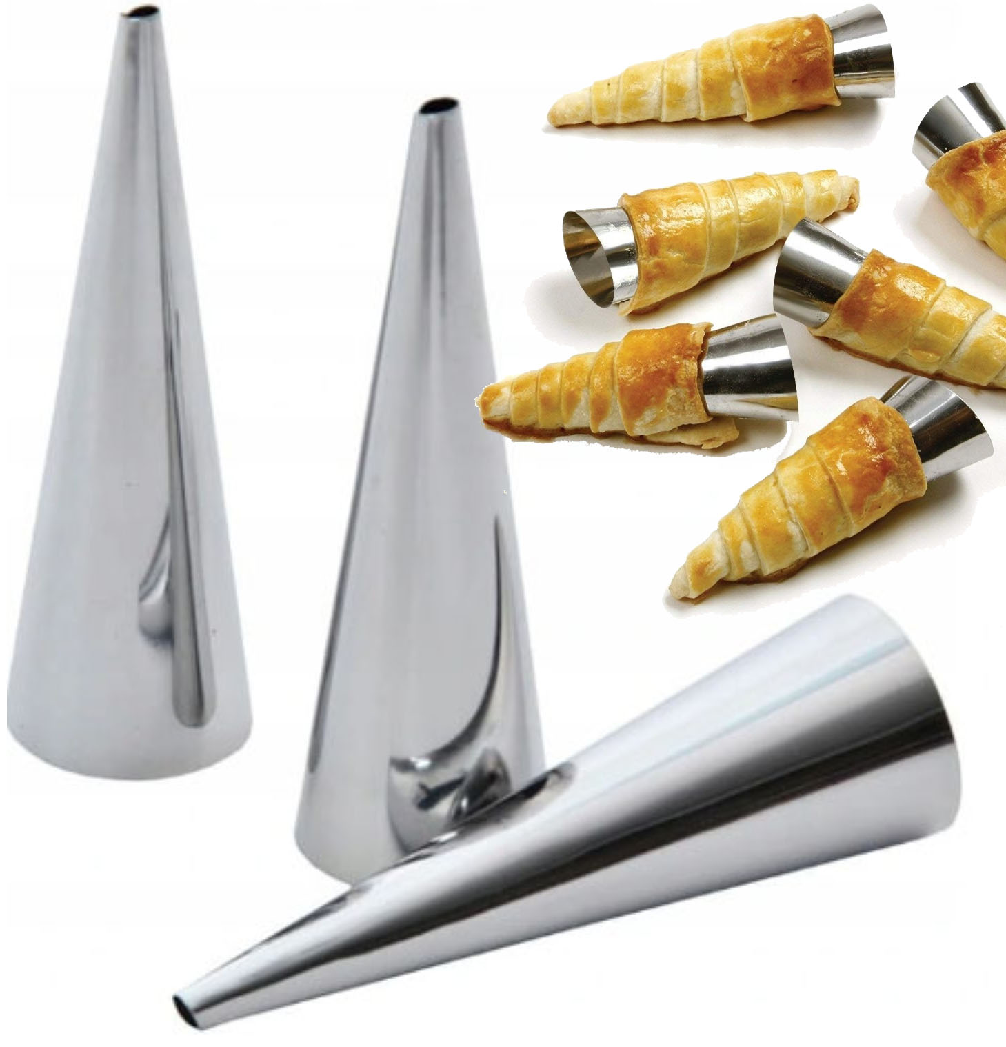 

Foremki do rurek z kremem 13 cm, 3 szt.