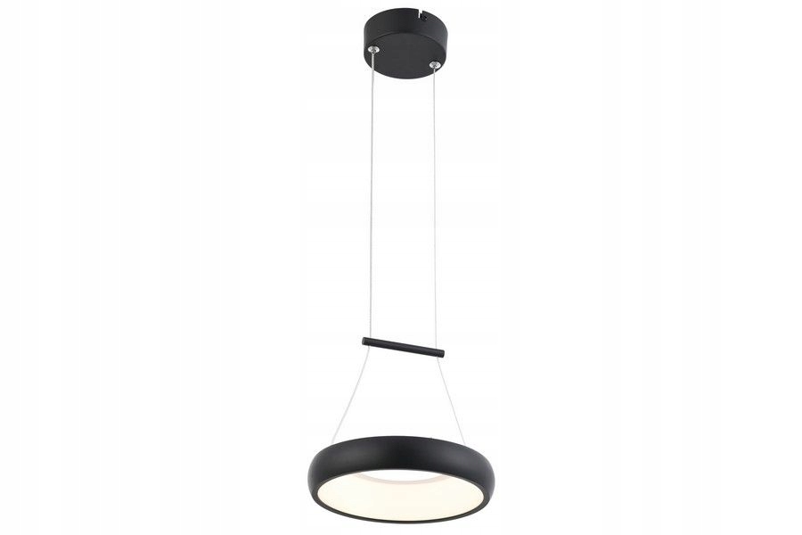 Kulatá drobná Led lampa Thea donat černá 12W