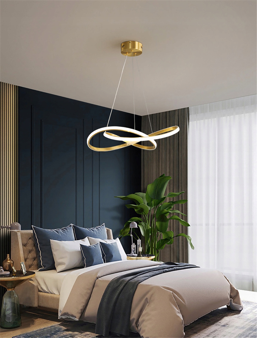 NOWOCZESNA LAMPA WISZĄCA ŻYRANDOL LED 48W PILOT Marka Interlook