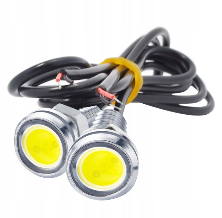 DRL LED WODOODPORNY 18 mm SLIVER SHELL 12V BLUE