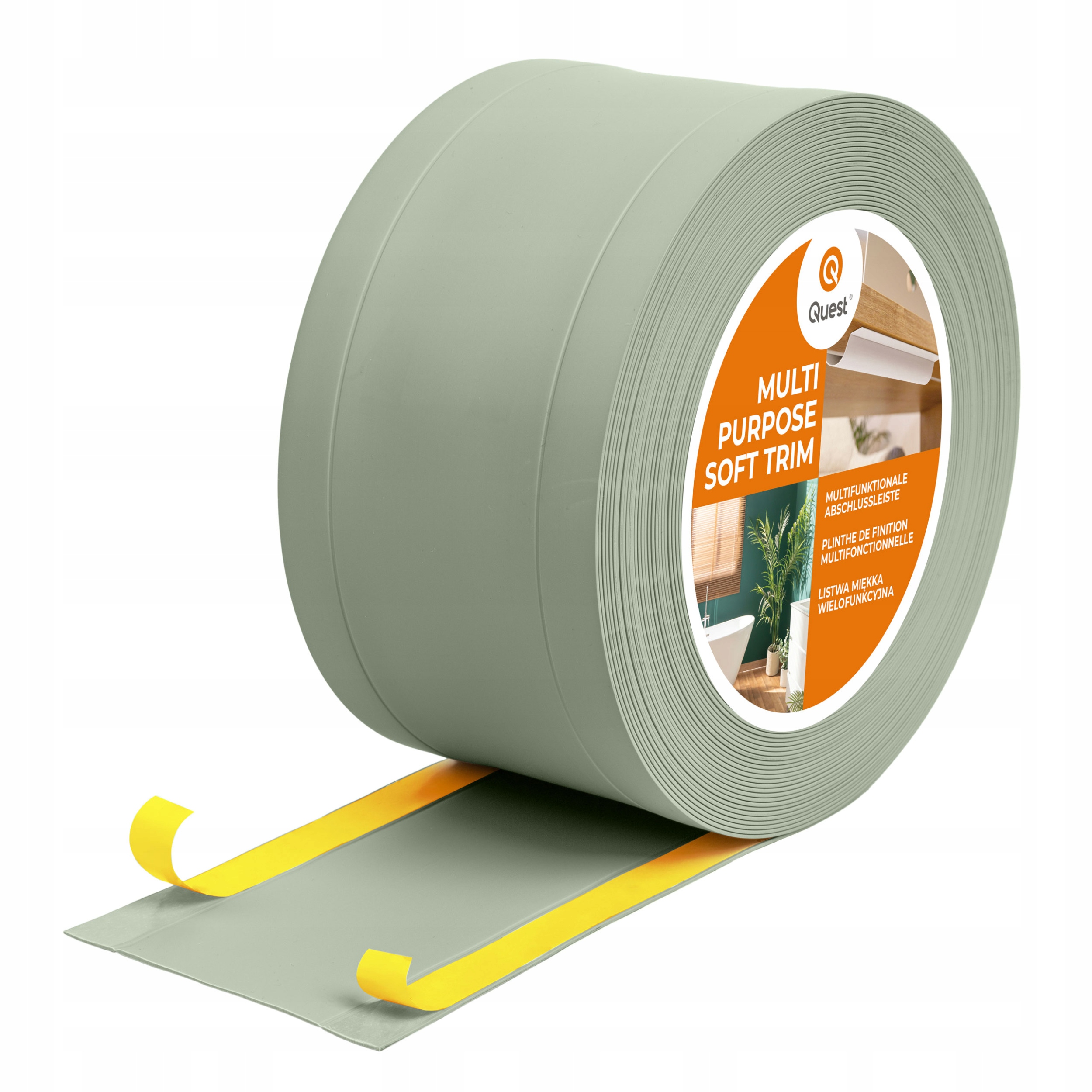 Dokončovacia lišta z Pvc 6v1 samolepiaca, svetlozelená 20 m 75 mm, W1