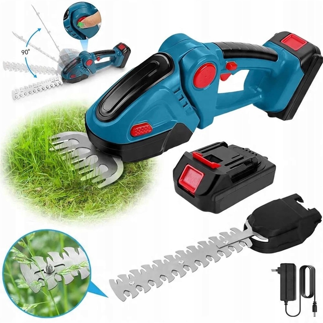 Dvojitý Bezpečnostní Spínač, Zastřihovač 500 W, Nastavitelný Až Do 90°