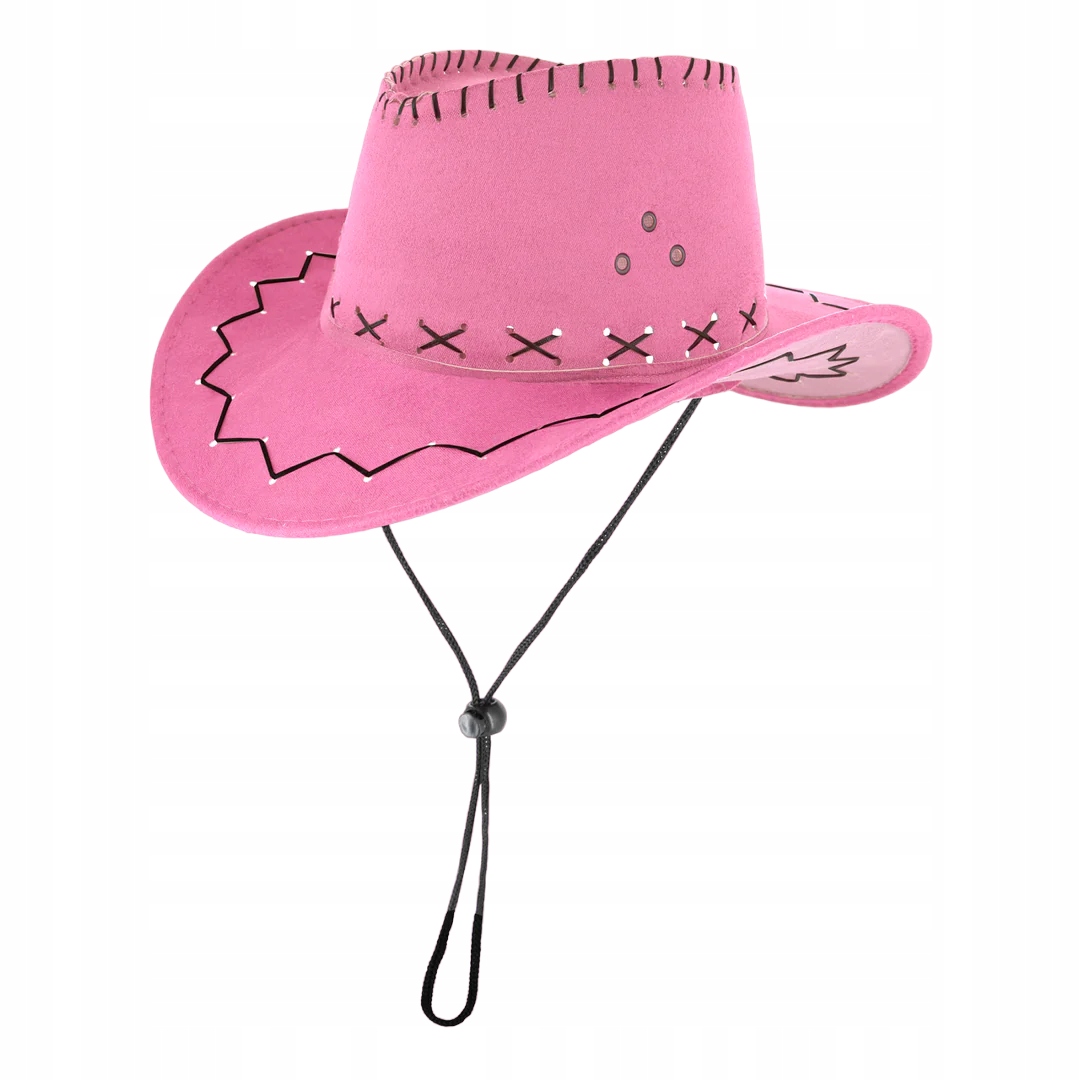 STRÓJ KOWBOJKA SZERYF DZIECKA PANIEŃSKI HALLOWEEN KAPELUSZ KOWBOJSKI RÓŻOWY Płeć kobieta
