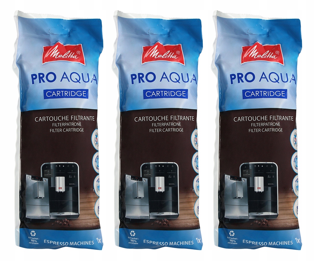 3x Filtr do ekspresu Melitta Pro Aqua Claris