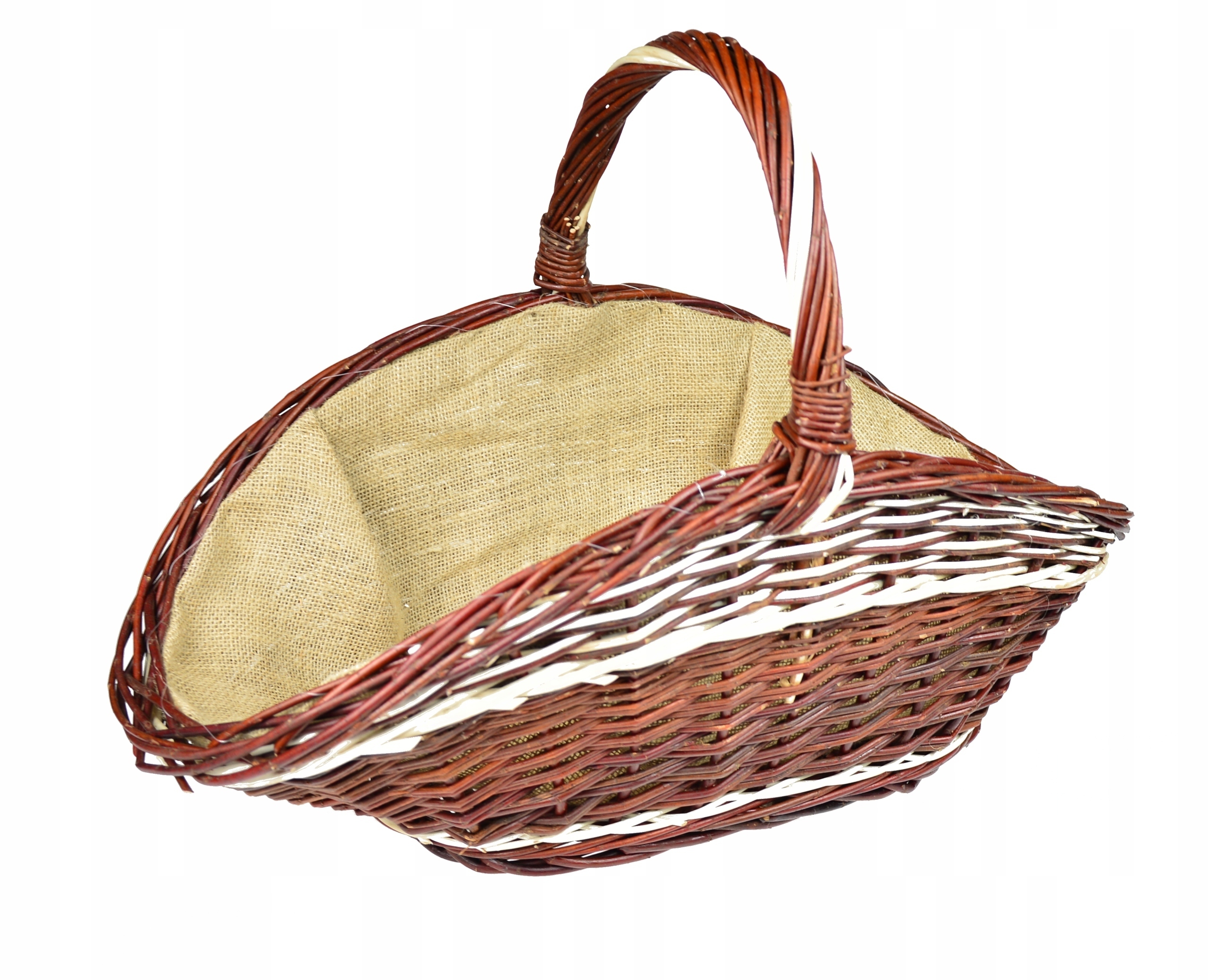 Wiklinowy KOSZ NA DREWNO koszyk do kominka JUTA