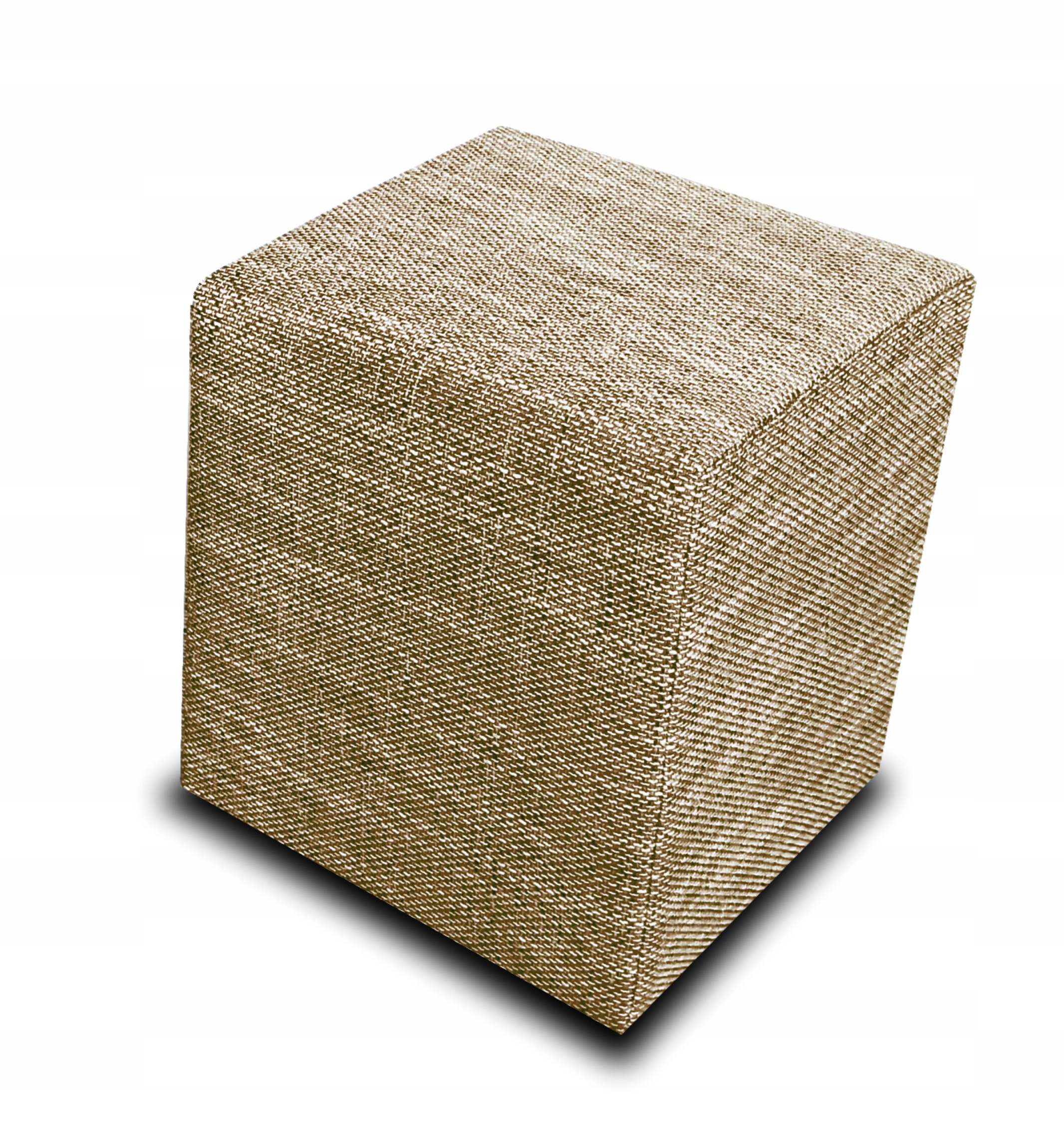 taburet kostka podnožka Cube 40x40x45 hnědá melanžová barva do obývacího pokoje předsíně