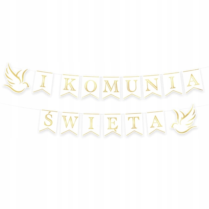 

Girlanda Komunia baner dekoracja na Komunię