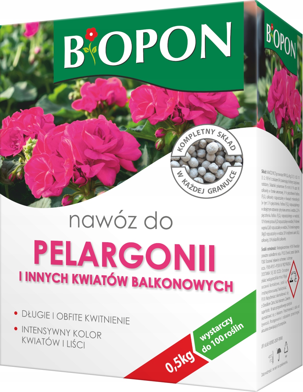 

Biopon Nawóz do pelargonii i kwiatów balkon 0,5kg