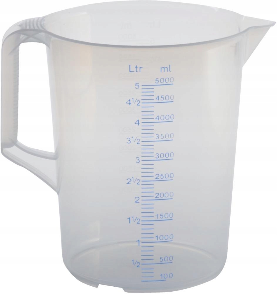 Dzbanek z miarką 5000ml, Zlewka pomiarowa z miarą 5 litrów Hünersdorff