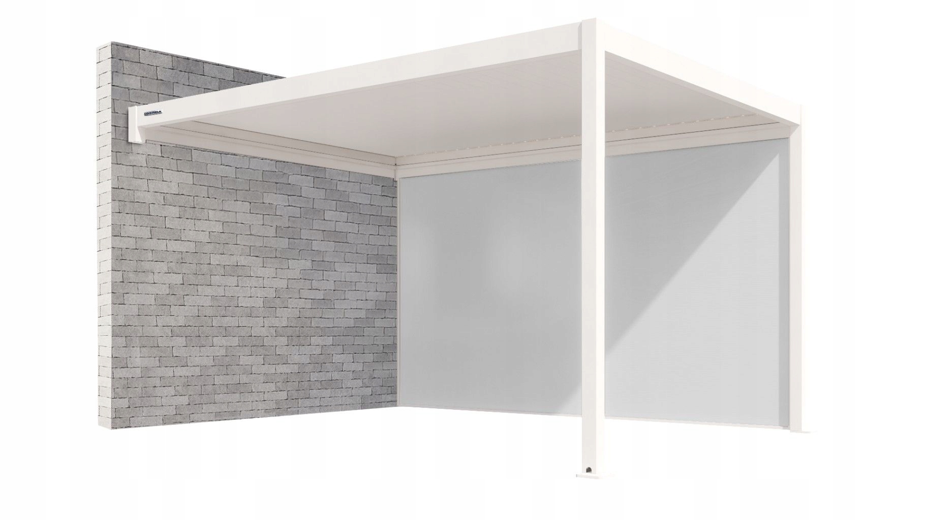 Gerda Zip Screen Roleta na pergoly Soleo 4x3 m Biela 4 m Ochrana Komfort Štýl