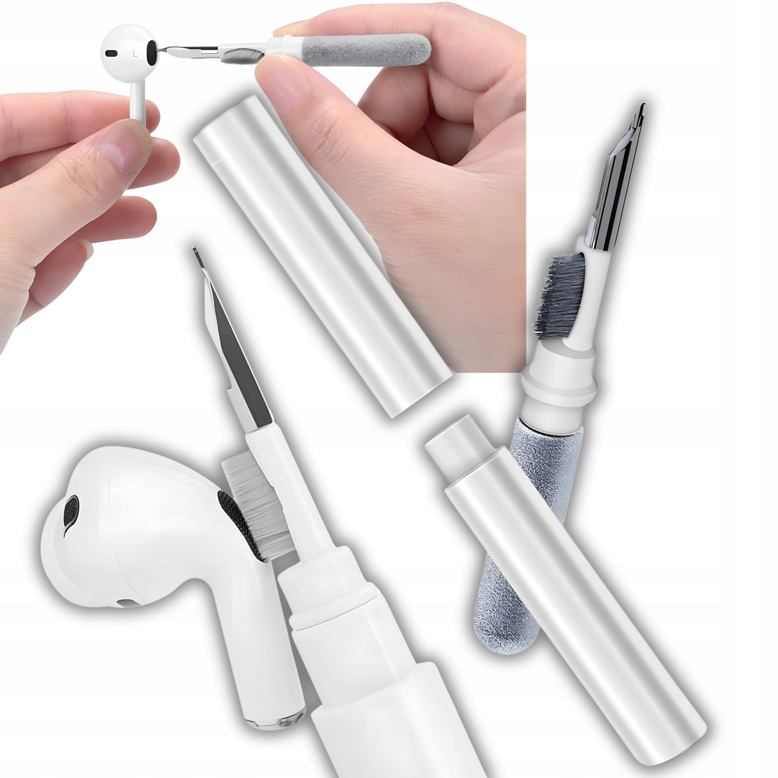 CZYŚCIK DO CZYSZCZENIA SŁUCHAWEK AirPods KLAWIATUR KAMER MIKROFONÓW ZESTAW