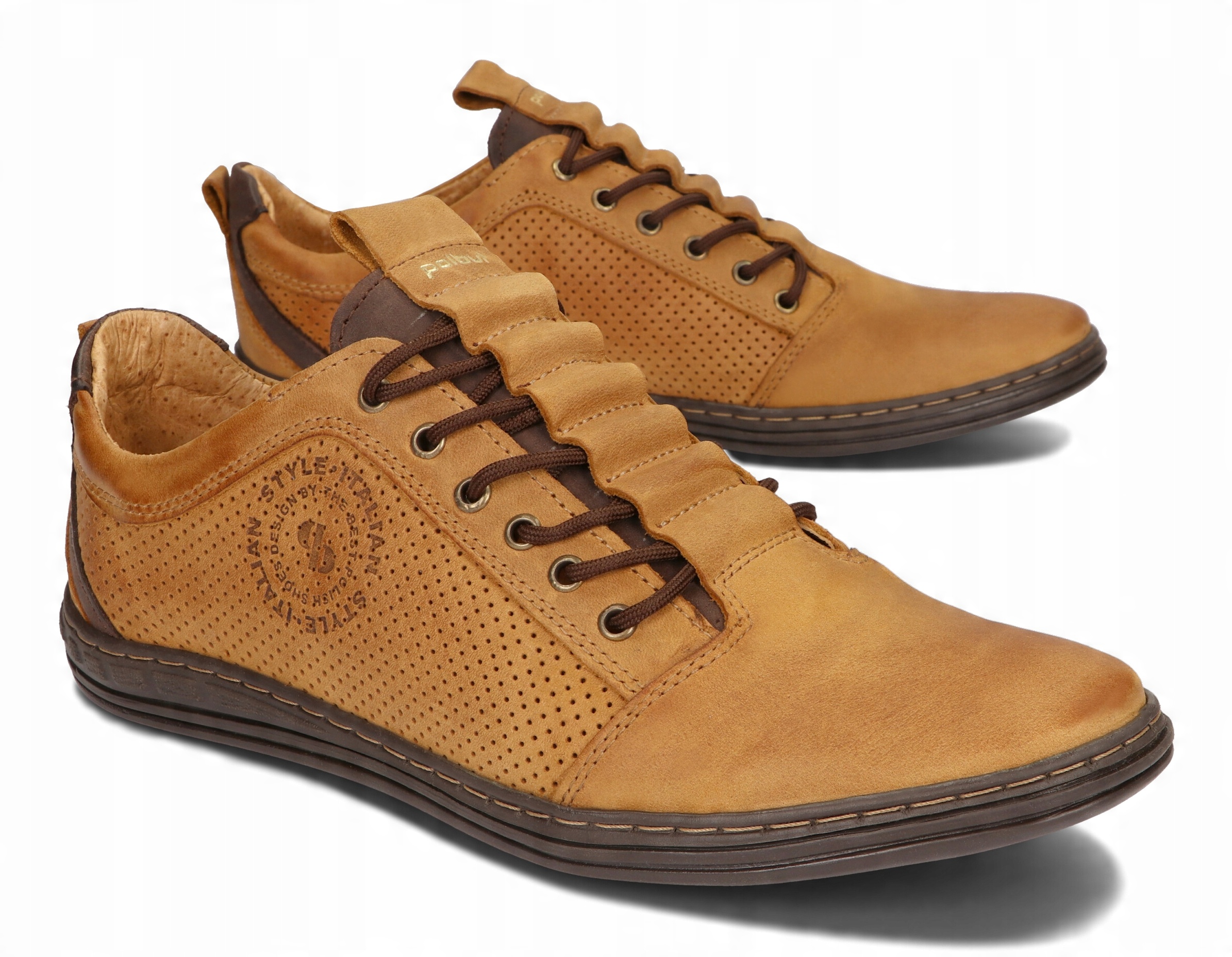 

Buty Męskie Skóra Casual Polbut 2121P Camel 43