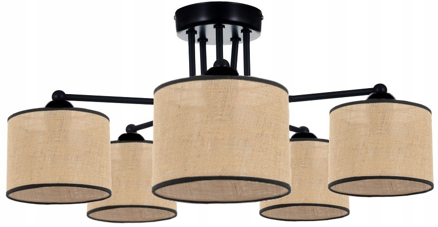 Lampa Wisząca Sufitowa Abażur Nowoczesna Juta