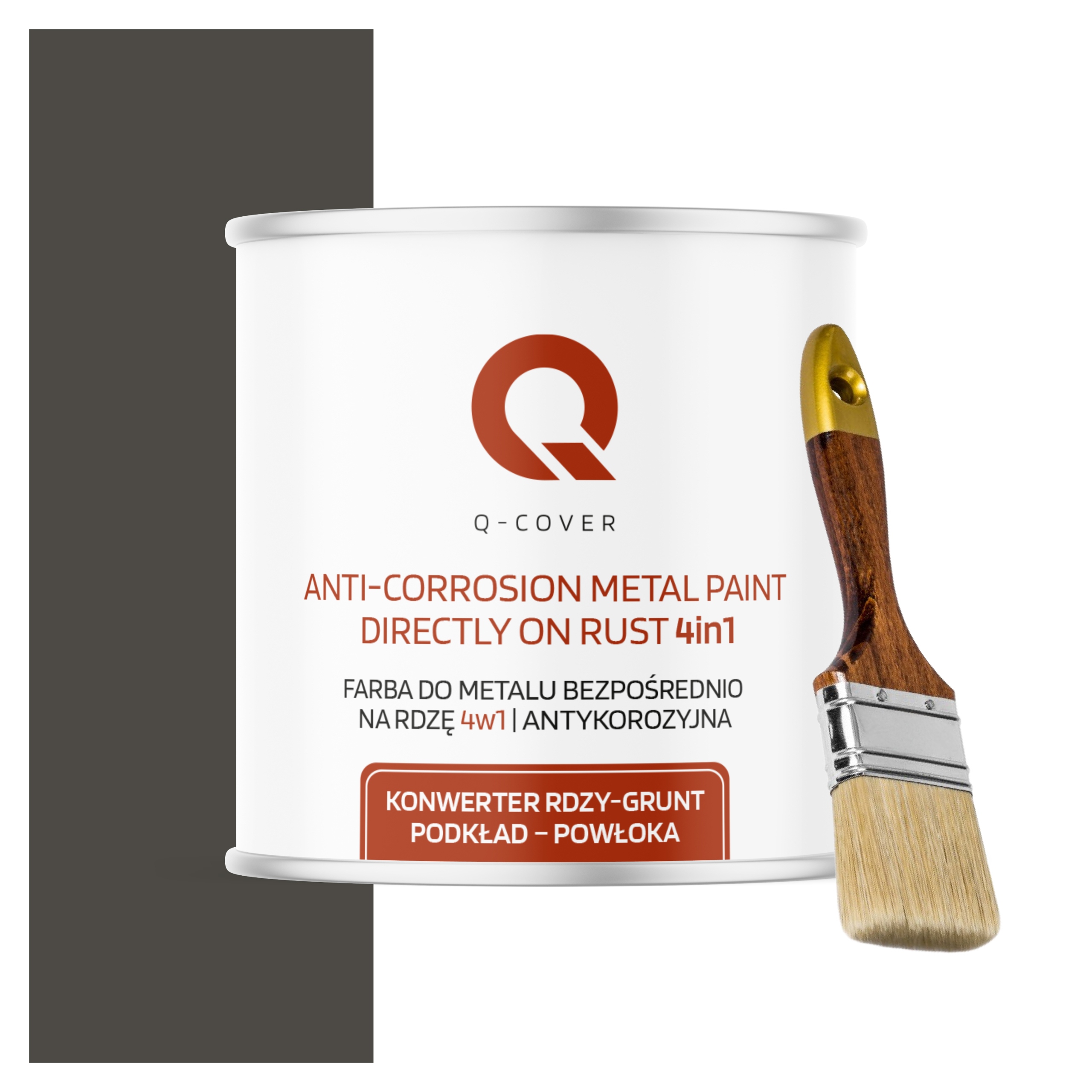 Farba na kov Antikorózna 2.5L Polomat Farba Šedá Tmavá Štetec