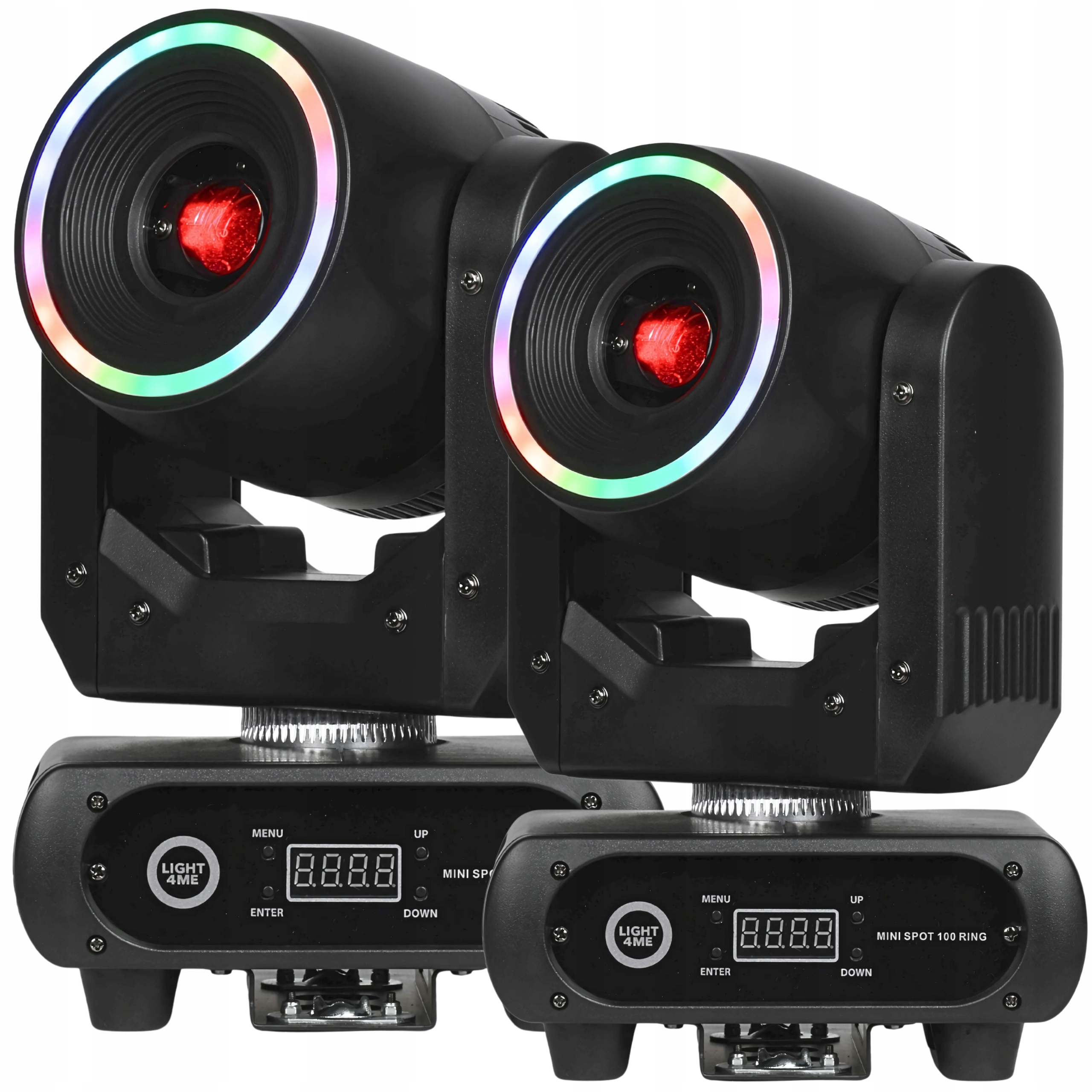 2x Pohyblivá Hlava Led Scénické Světlo LIGHT4ME Mini Spot 100W Ring