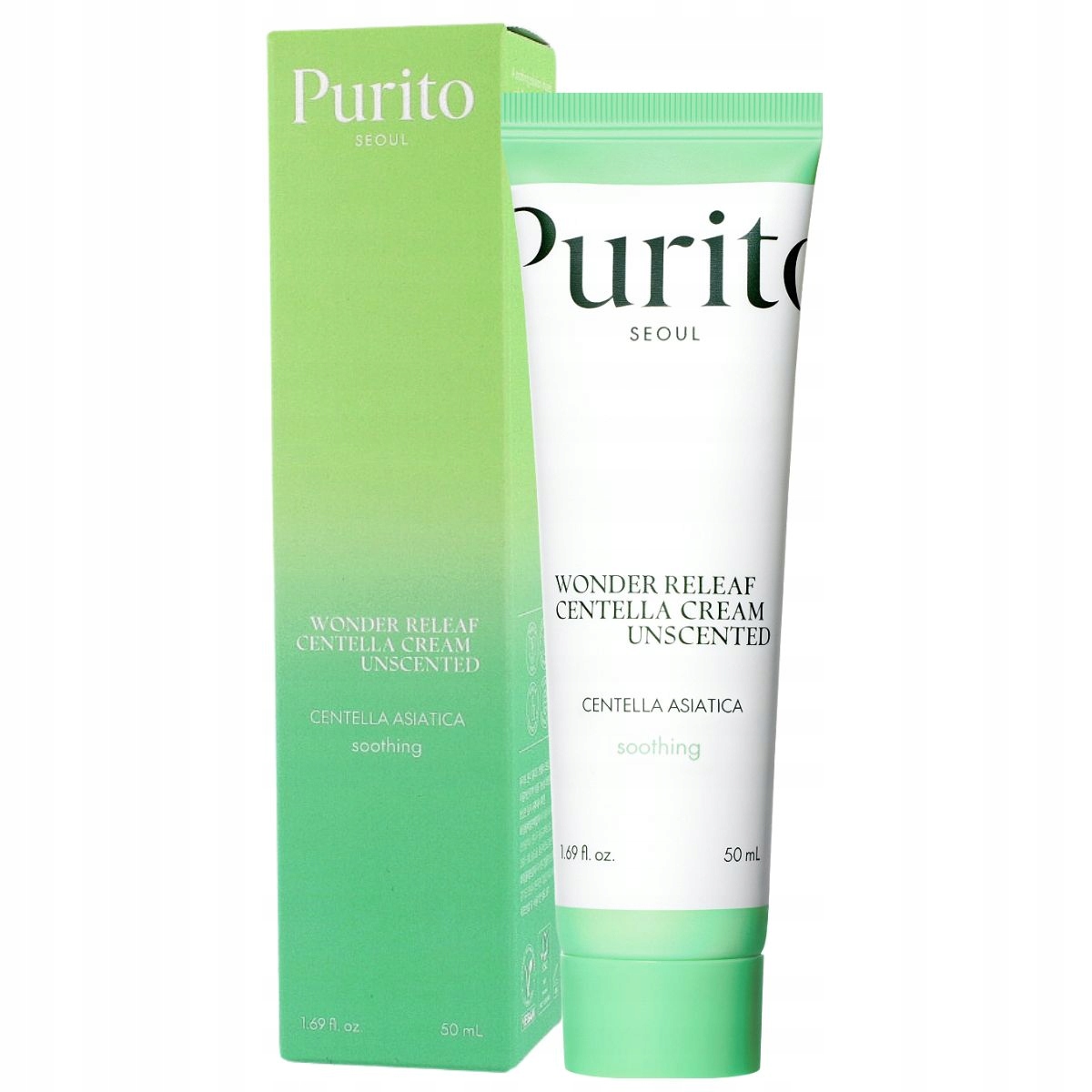 Purito Seoul Wonder Releaf Centella Cream Unscented, 50 ml Zklidňující krém