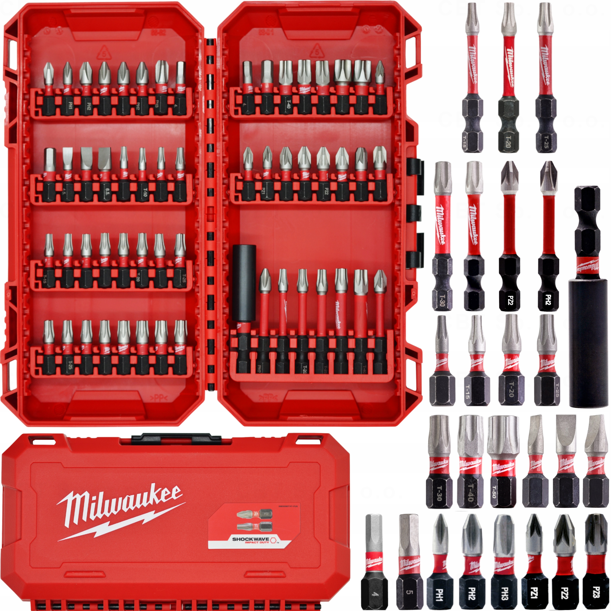 

Milwaukee Zestaw Bitów Udarowych Shockwave 56 szt.