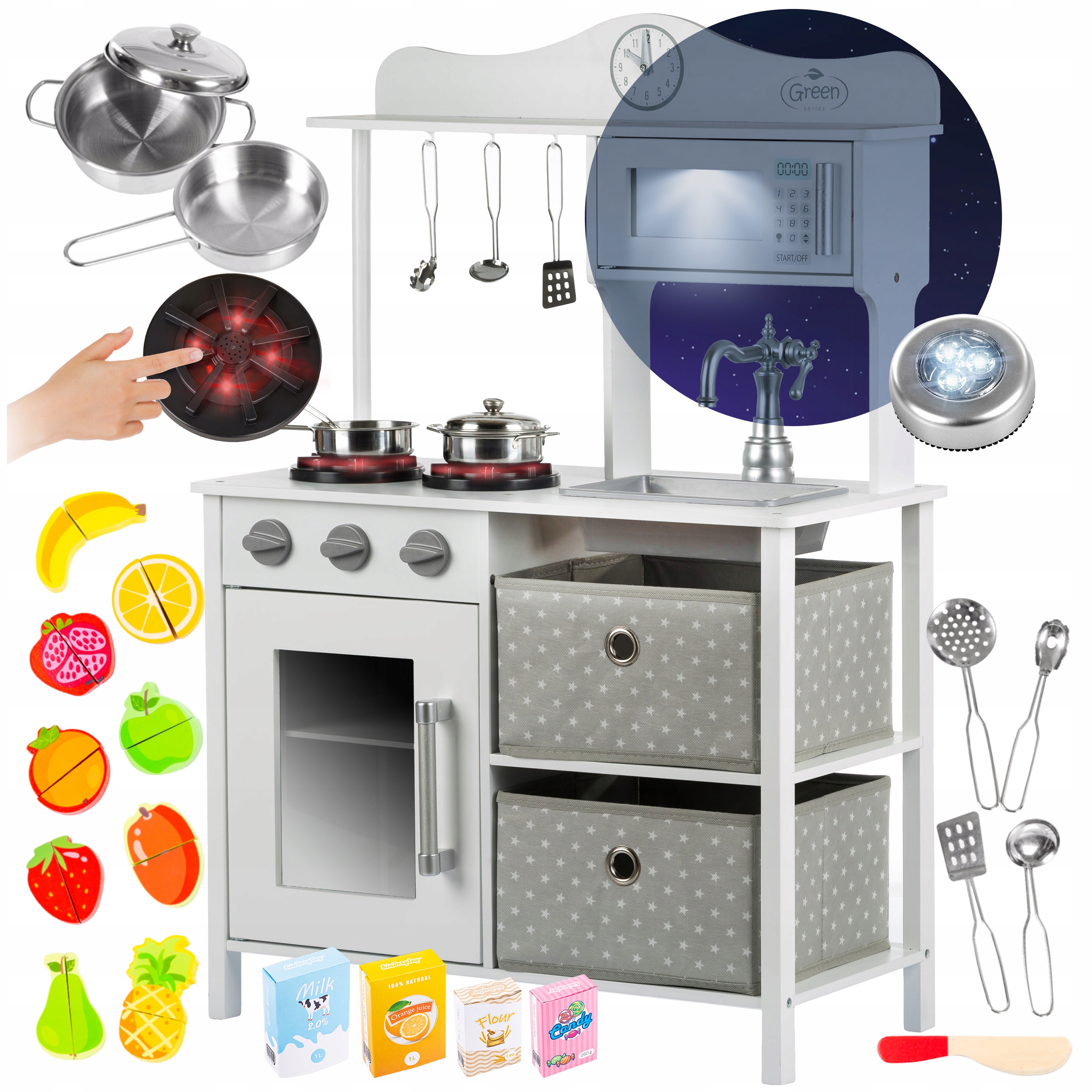 

Kinderplay Drewniana Kuchnia Dla Dzieci Światło