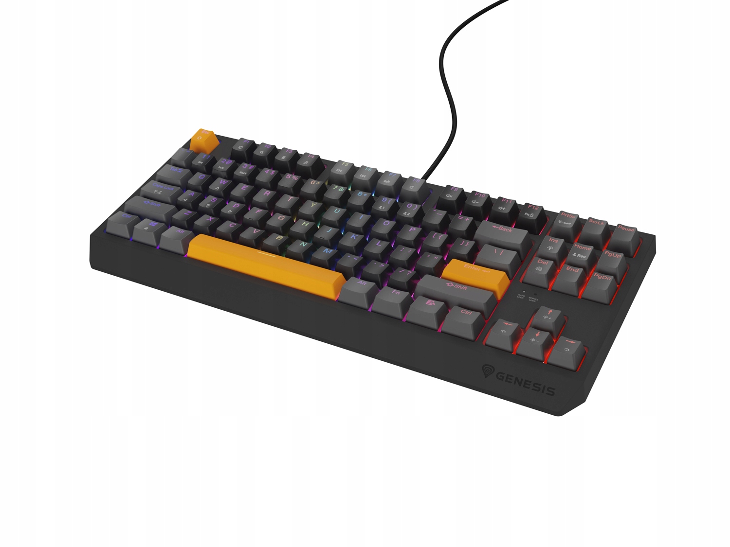 Genesis herná klávesnica Thor 230/ Tkl/ Rgb/ Outemu Red/ Drôtová Usb/ Us…