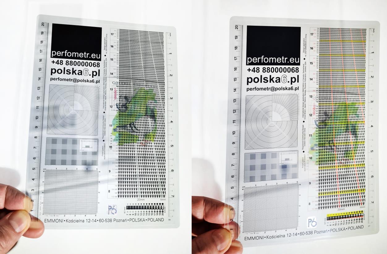 PERFOMETR 1/8mono linijka 0,05mm ząbkomierz MIARKA Marka inny