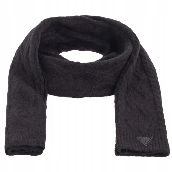 Zimní Šála Guess Scarf 30x180 AW5212POL03 Black Černá