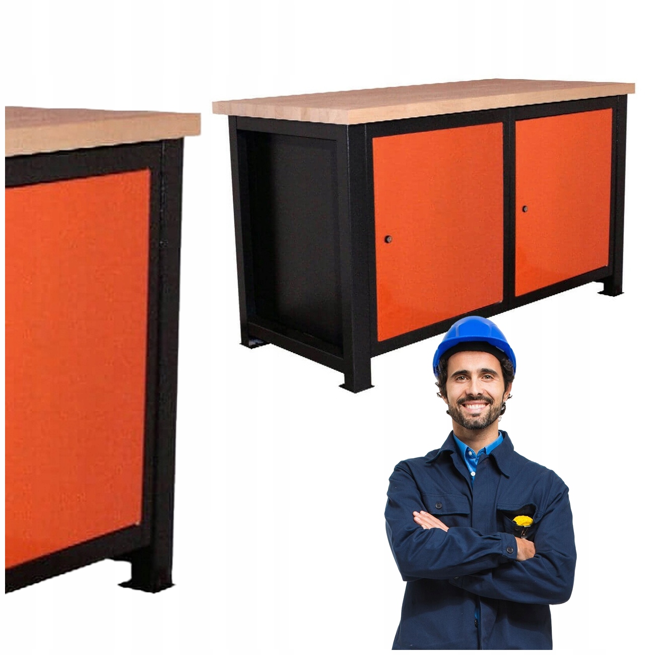 Garážový Pracovní Stůl Silný, Kovový, Průmyslový, 145X68X83 CM