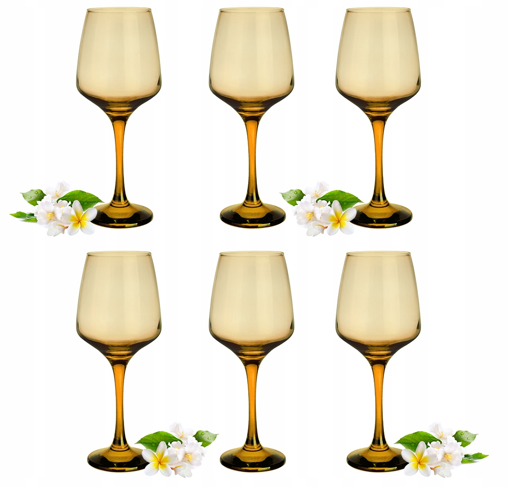 

6x Kieliszki Wino Białe, Czerwone, Woda 300 ml