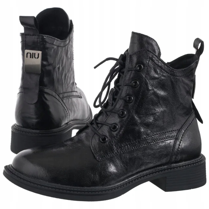 Kožené zateplené dámské boty Venezia černé V442-00816