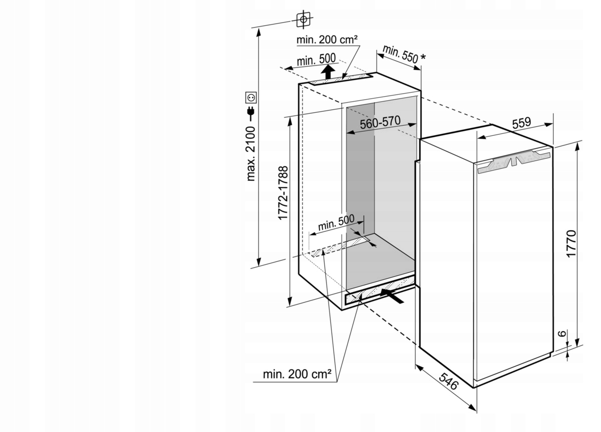 IRDe 5121 Plus Zintegrowana lodówka z EasyFresh liebherr Model IRDe 5121