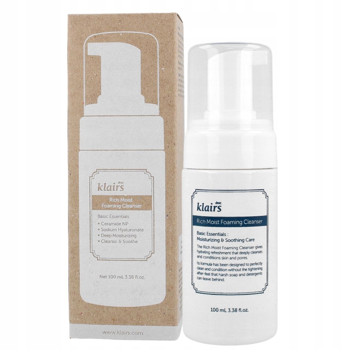 Klairs Rich Moist Foaming Cleanser 100 ml čisticí pěna na obličej