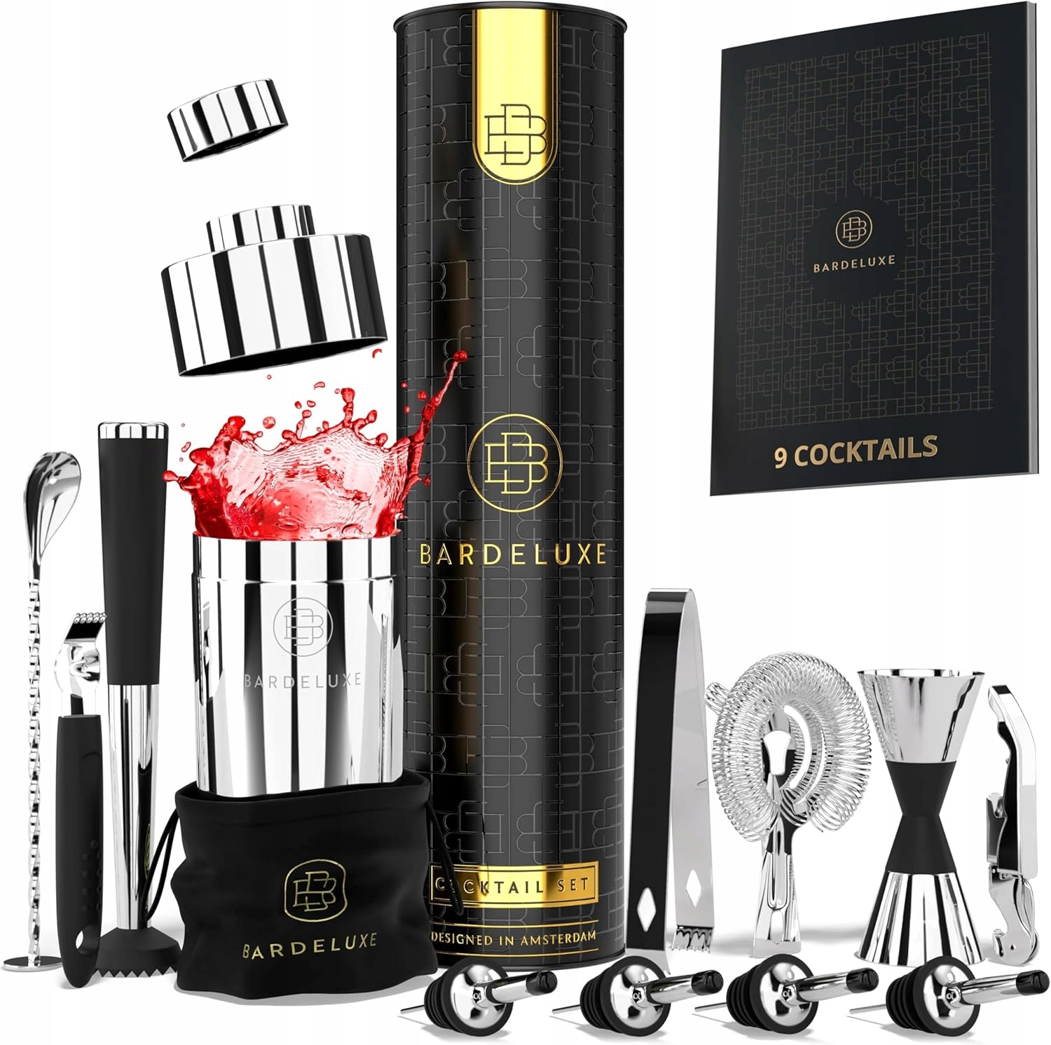 Shaker Veľká Barmanská Sada Na Koktailové Drinky 12ks 750ml Na Darček