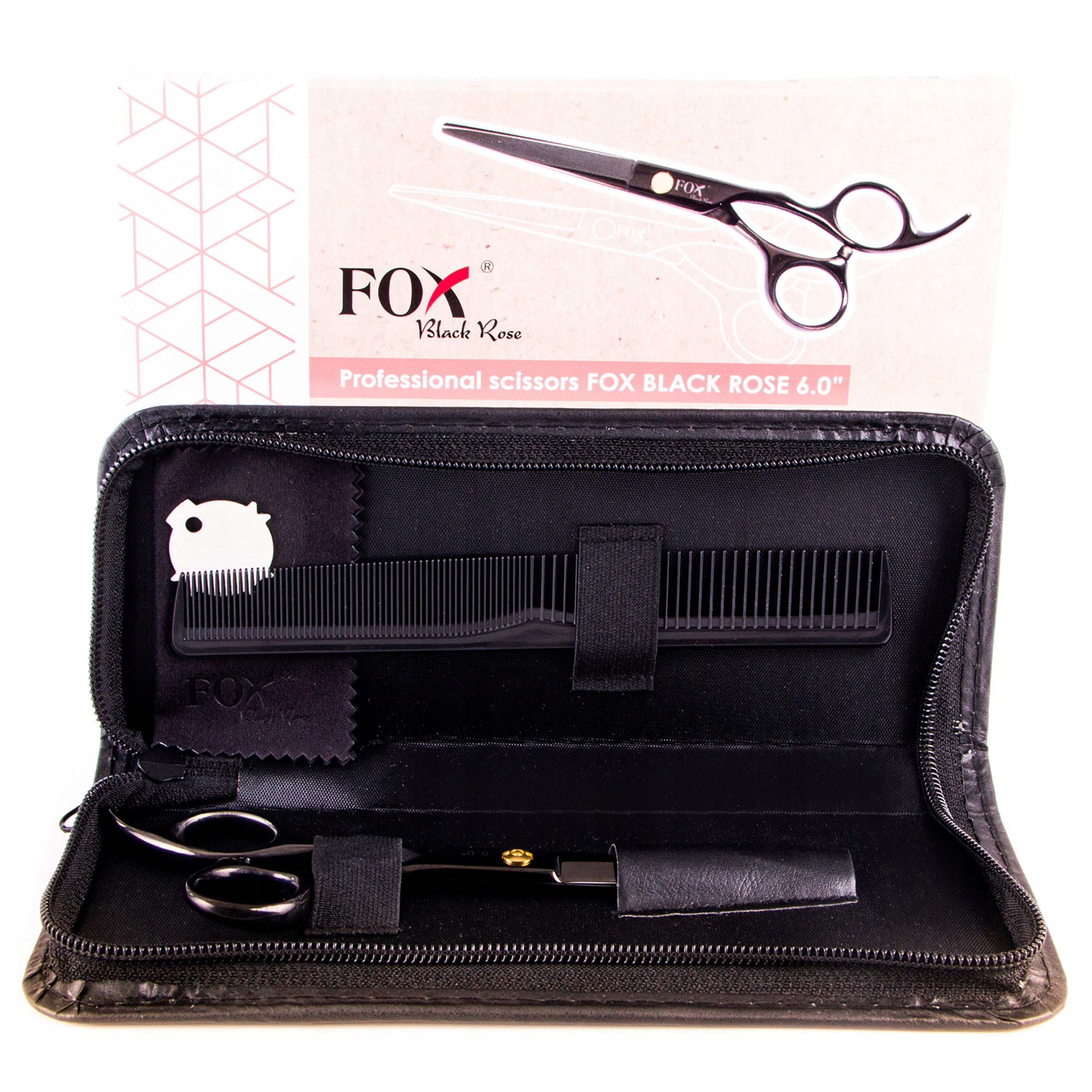 

Nożyczki Fryzjerskie Profesjonalne Fox Black Rose
