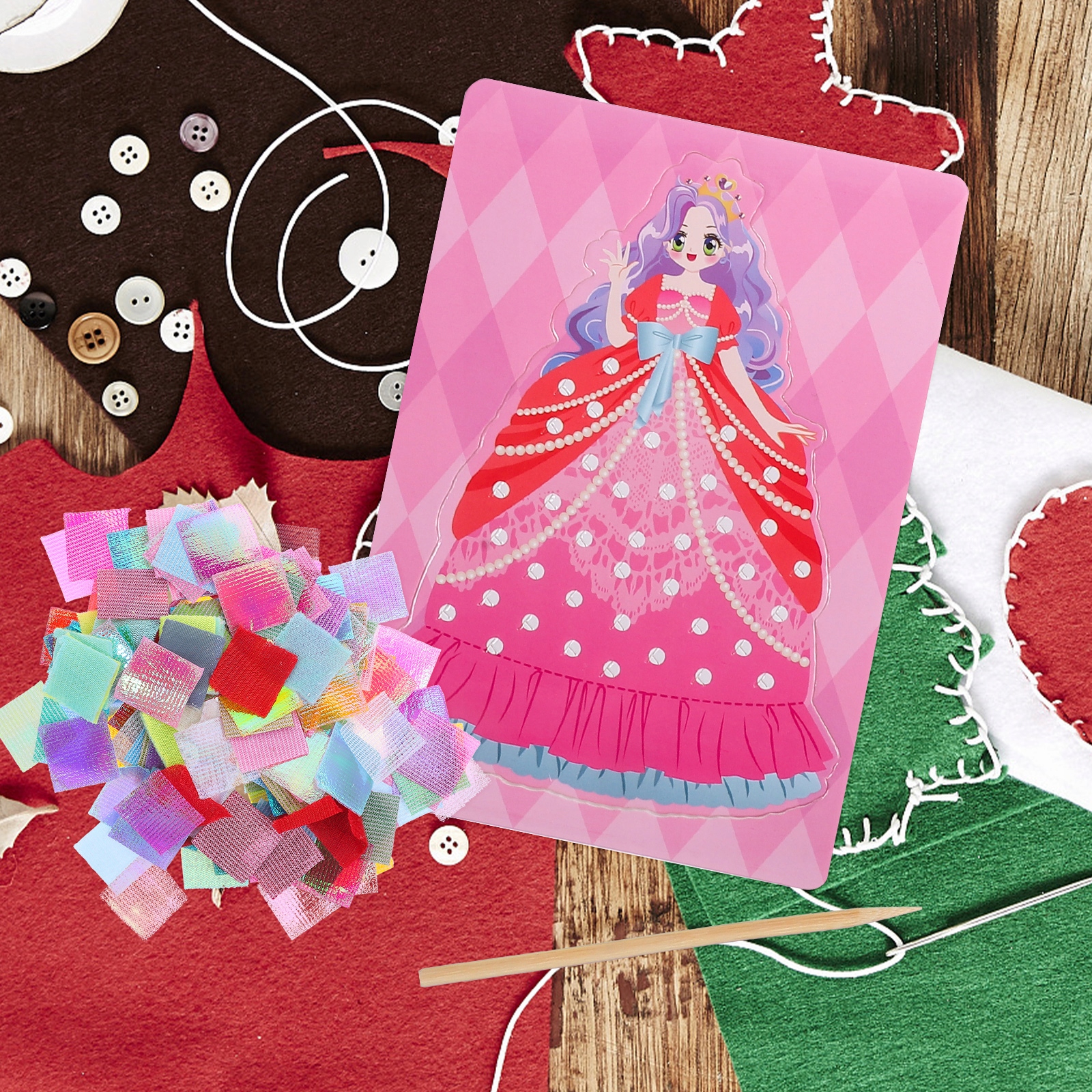 ZESTAW DO RYSOWANIA KŁUCIEM DLA DZIECI NARZĘDZIE HAFTU ARTYSTYCZNEGO Marka bez marki