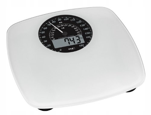 TFA DOSTMANN Waga Łazienkowa Cyfrowa i Analogowa Do 180kg Biała — miniatura 4