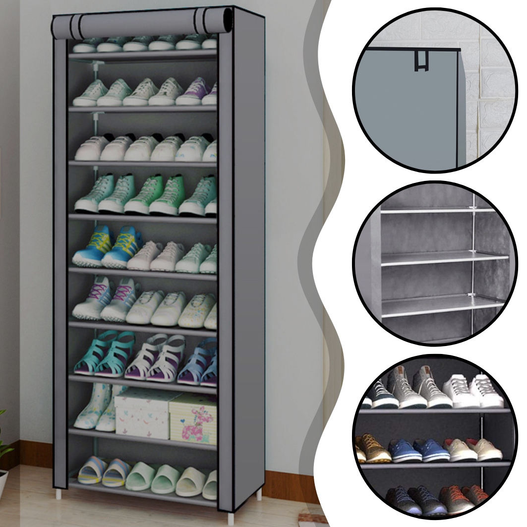 SZAFKA NA BUTY MATERIAŁOWA OBUWIE PÓŁKA REGAŁ XL ORGANIZER 9 PÓŁEK Liczba poziomów więcej niż 5