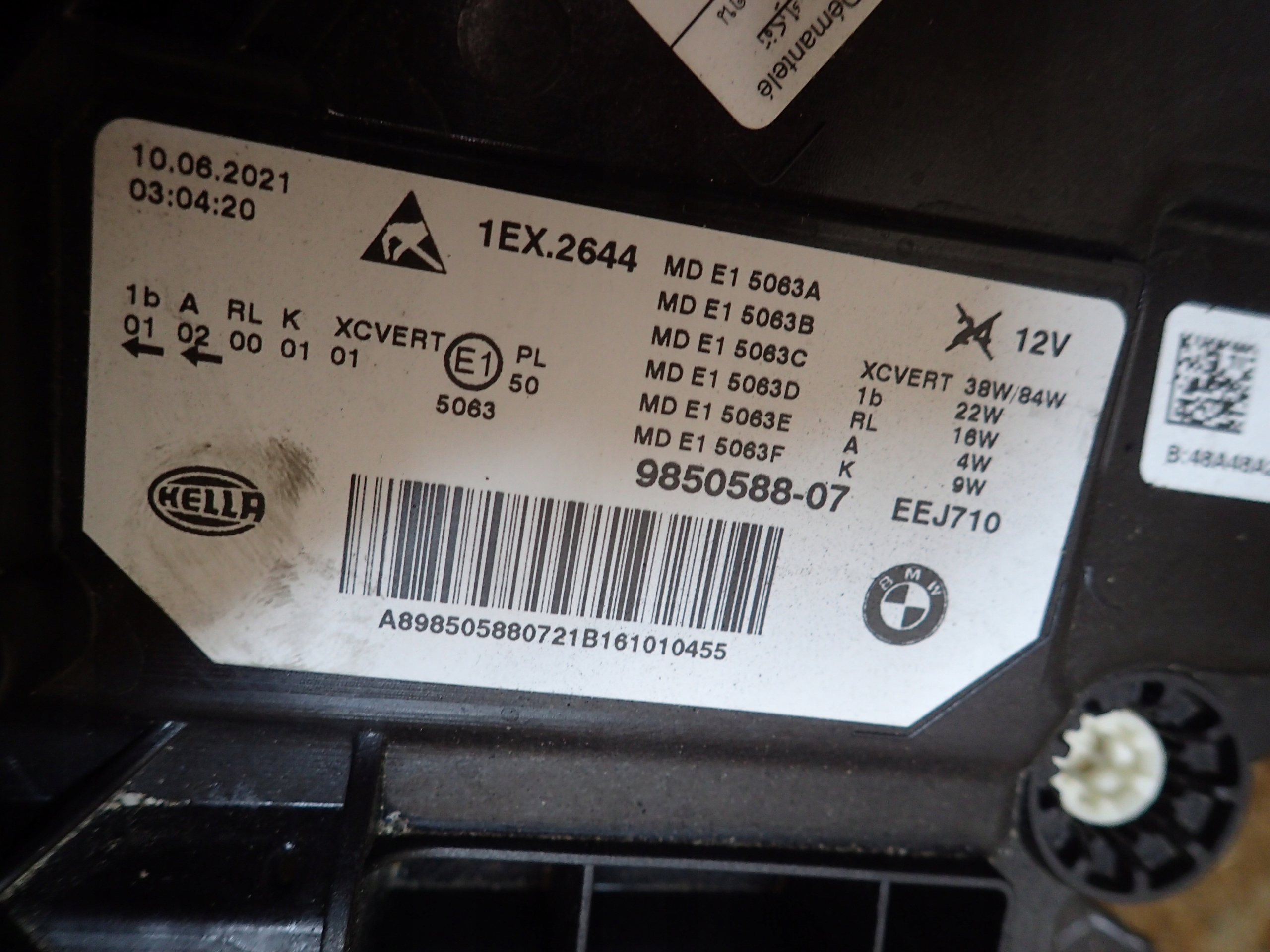 light front right BMW 5 V G30 G31 LASER 9850588-07
