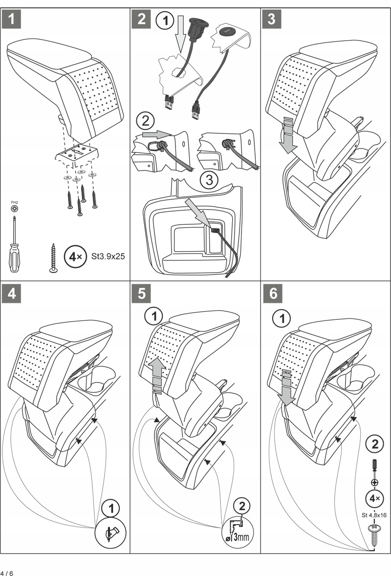 V000000 - ARMREST STANDARD Ford Focus III, 2011-2014