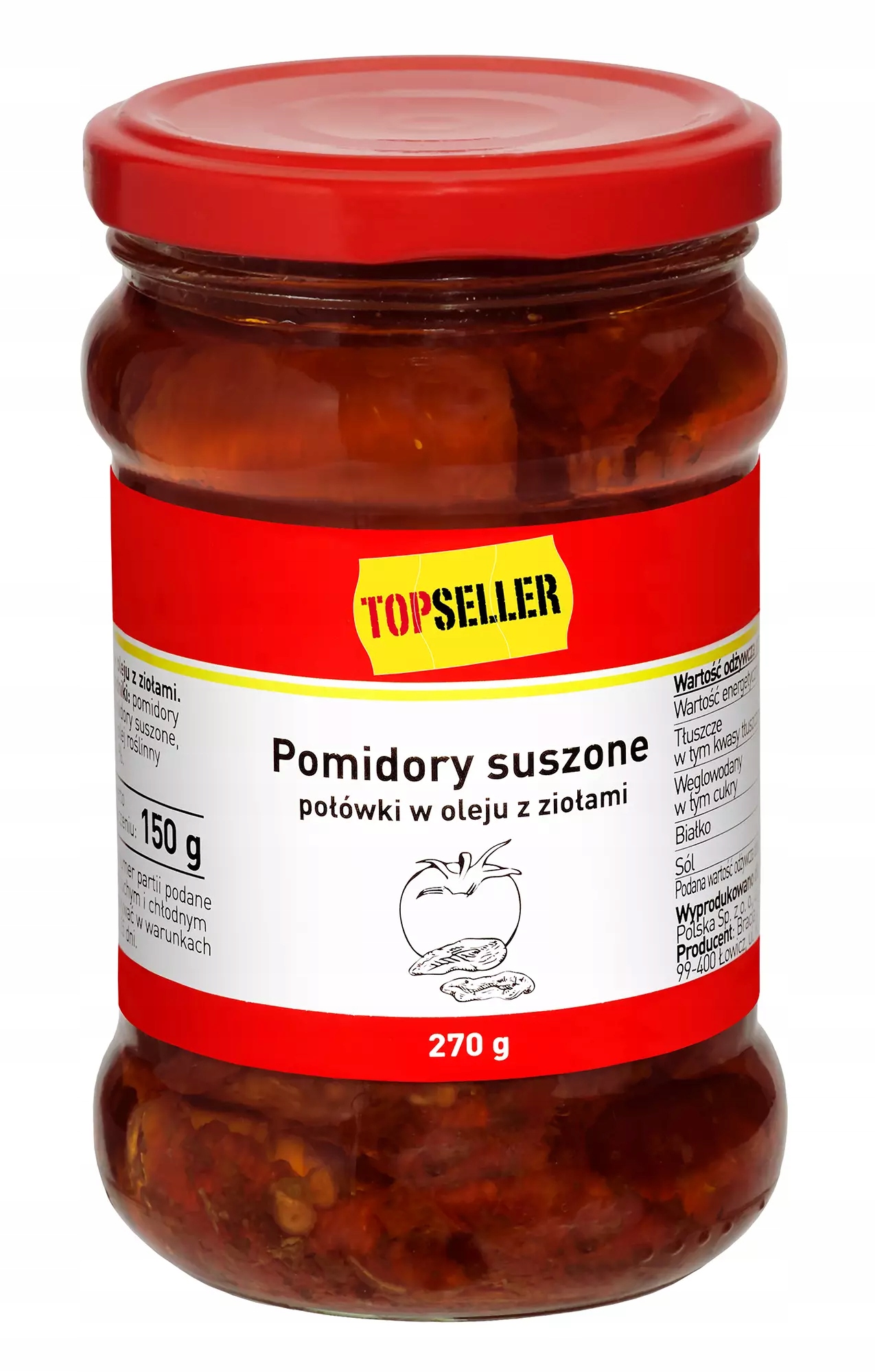 Levně Topseller Rajčata v oleji s bylinkami 270 g