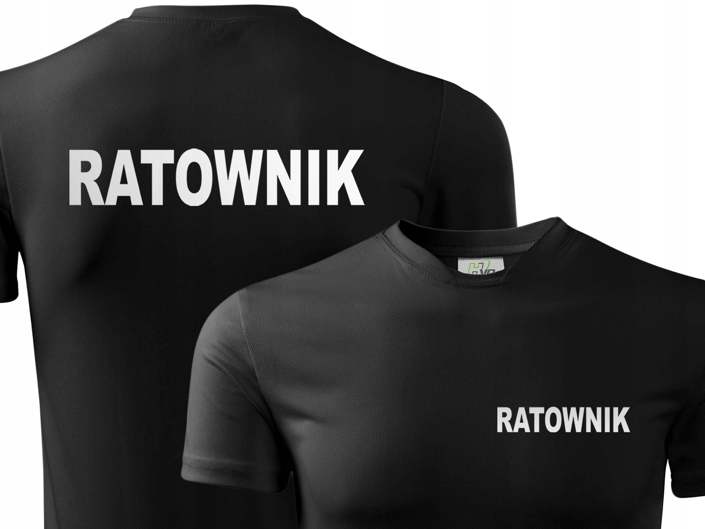 

Odblaskowa koszulka oddychająca nadruk Ratownik