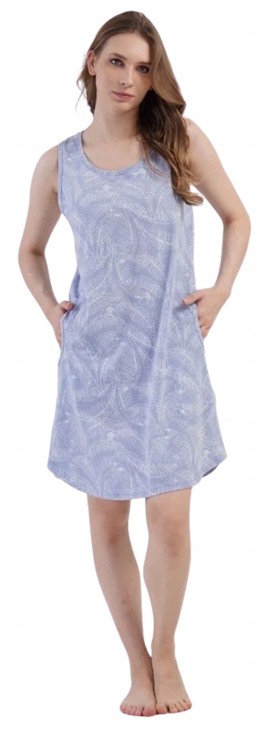 Pohodlná Košile Noční S Kapsami Jako Šaty Plážová 4XL