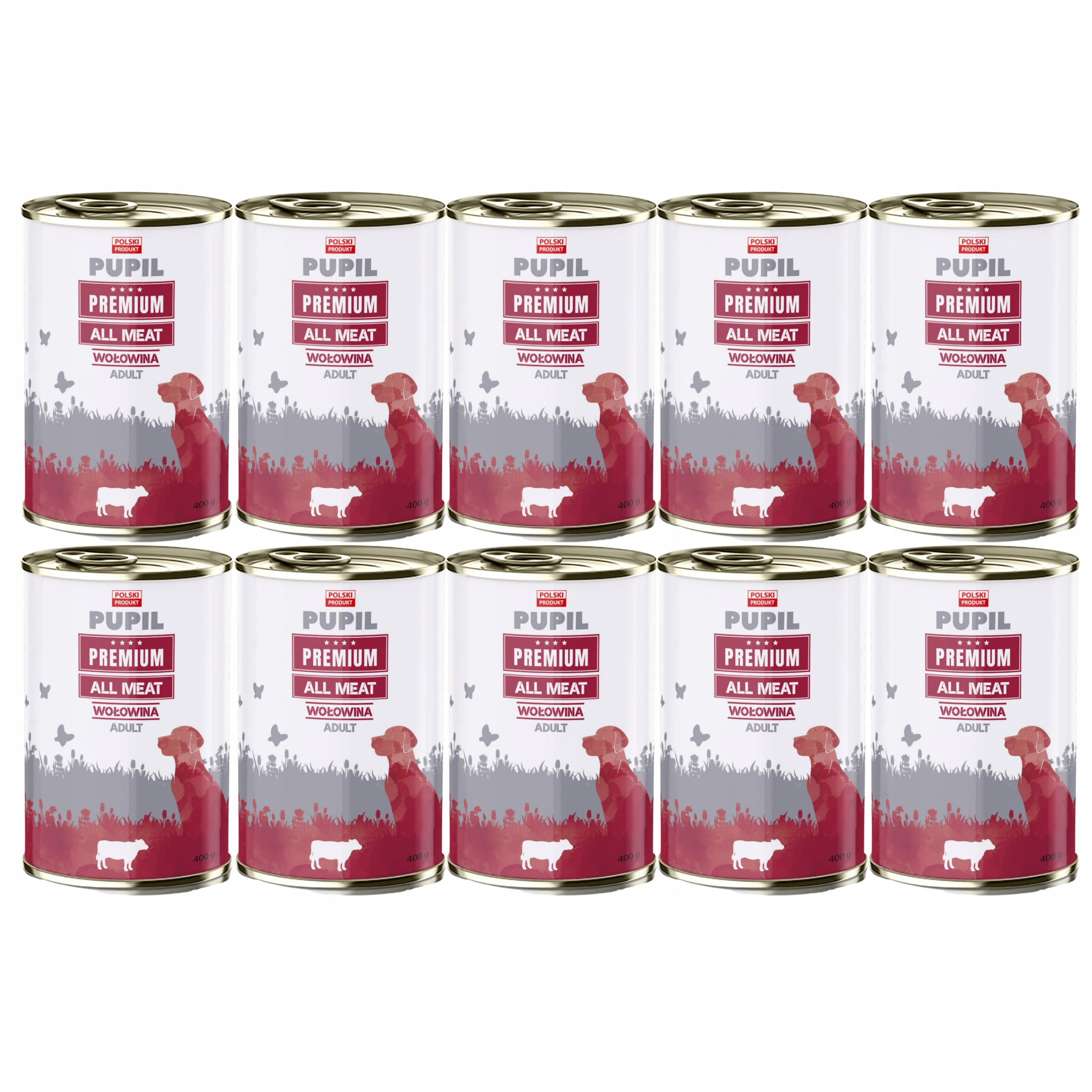 Levně Pupil Premium All Meat Krmivo mokré pro psa 10 x Hovězí maso 400 g