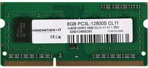 Pamięć Ram Innovation 8GB PC3L DDR3L So-dimm 12800S 1600MHz 1,35V laptop