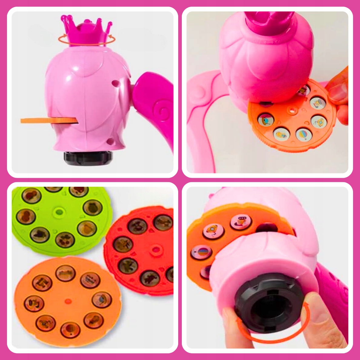 PROJEKTOR RZUTNIK DO NAUKI RYSOWANIA KREATYWNY RÓŻOWY DLA DZIECI PREZENT Wiek dziecka 3 lata +