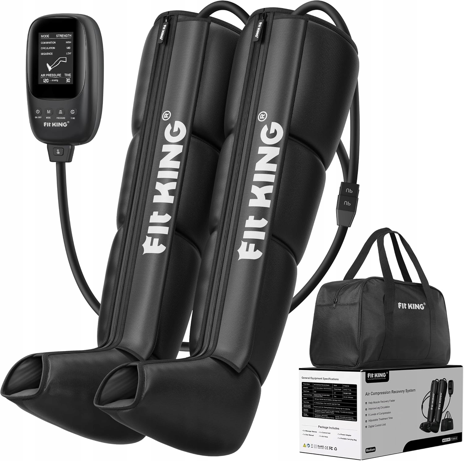 Masażer Kompresyjny Do Masażu Nóg Buty Kompresyjne roz. L Pilot Fit King