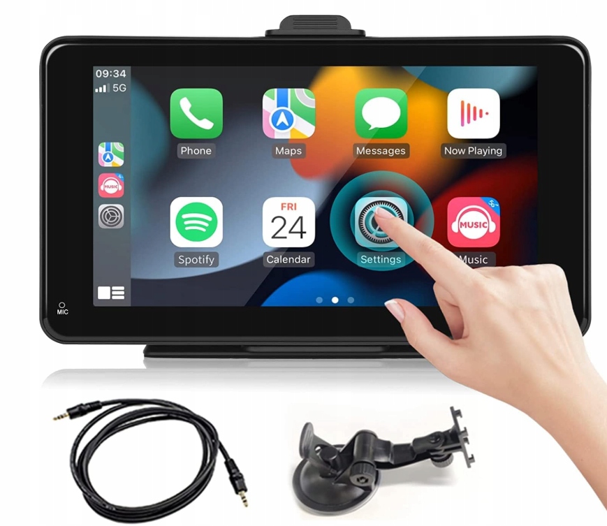 7-palcové autorádio s CarPlay, Android Auto a MirrorLink